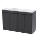 Nuie Havana 1200mm 4 Door Floor Standing Vanity Unit With Worktop