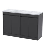 Nuie Havana 1200mm 4 Door Floor Standing Vanity Unit With Worktop