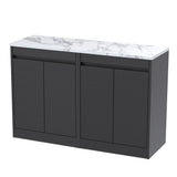 Nuie Havana 1200mm 4 Door Floor Standing Vanity Unit With Worktop, photo 8