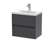 Nuie Havana 2 Drawer Wall Hung Vanity Unit With Basin – 500mm, 600mm & 800mm, photo 2