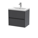 Nuie Havana 2 Drawer Wall Hung Vanity Unit With Basin – 500mm, 600mm & 800mm, photo 2