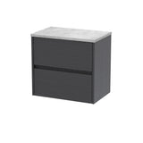 Nuie Havana 2 Drawer Wall Hung Vanity Unit With Worktop – 600mm & 800mm, photo 2