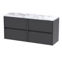 Nuie Havana 1200mm 4 Drawer Wall Hung Vanity Unit With Worktop, photo 2