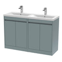 Nuie Havana 1200mm 4 Door Floor Standing Twin Vanity Unit With Basin