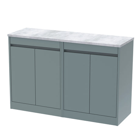 Nuie Havana 1200mm 4 Door Floor Standing Vanity Unit With Worktop, photo 2