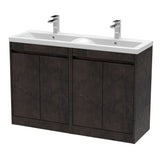 Nuie Havana 1200mm 4 Door Floor Standing Twin Vanity Unit With Basin, photo 2