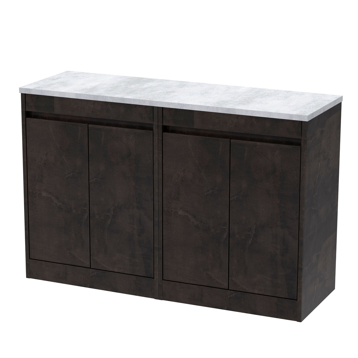 Nuie Havana 1200mm 4 Door Floor Standing Vanity Unit With Worktop, photo 3