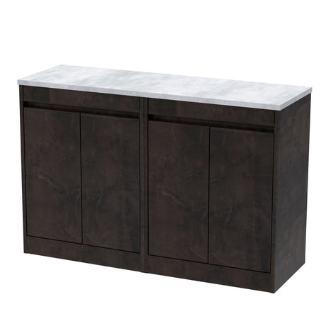 Nuie Havana 1200mm 4 Door Floor Standing Vanity Unit With Worktop, photo 3