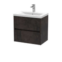 Nuie Havana 2 Drawer Wall Hung Vanity Unit With Basin – 500mm, 600mm & 800mm, photo 4