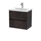Nuie Havana 2 Drawer Wall Hung Vanity Unit With Basin – 500mm, 600mm & 800mm, photo 4