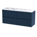 Nuie Havana 1200mm 4 Drawer Wall Hung Vanity Unit With Worktop, photo 5