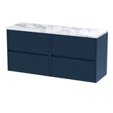 Nuie Havana 1200mm 4 Drawer Wall Hung Vanity Unit With Worktop, photo 5
