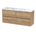 Nuie Havana 1200mm 4 Drawer Wall Hung Vanity Unit With Worktop, photo 8