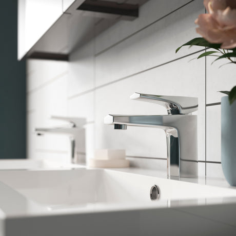 Nuie Hardy Mono Basin Mixer With Push Button Waste – Chrome
