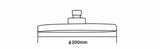 Nuie Fixed Shower Head – 50mm High – Chrome, photo 3