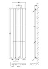 Nuie Revive Vertical Single Panel Radiator – 1785 x 413mm, 1800 x 413mm & 1800 x 499mm, photo 6