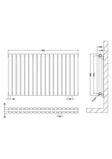 Nuie Revive Horizontal Double Panel Radiator – 600 x 412mm, 600 x 586mm, 992 x 600mm, 1398 x 600mm & 1572 x 600mm, photo 6