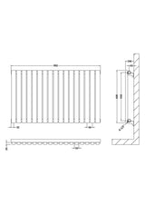 Nuie Revive Horizontal Single Panel Radiator – 600 x 412mm, 600 x 586mm & 992 x 600mm, photo 6