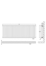 Nuie Revive Horizontal Double Panel Radiator – 600 x 412mm, 600 x 586mm, 992 x 600mm, 1398 x 600mm & 1572 x 600mm, photo 8