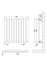 Nuie Sloane Horizontal Single Panel Radiator – 600 x 412mm, 600 x 586mm & 992 x 600mm, photo 5