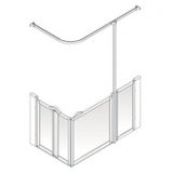 AKW Option B Shower Screens 1300x700mm Right Hand - 900mm High (91169R)