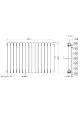 Nuie Salvia Vertical Column Radiator – 853 x 635mm, 863 x 635mm & 1223 x 635mm, photo 5