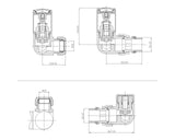 Nuie Corner Dual Fuel Radiator Valve Pack (Pairs) – Chrome, photo 2
