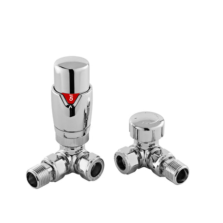 Nuie Corner Thermostatic Radiator Valve Pack – Chrome