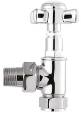 Nuie Crosshead Angled Radiator Valve Pack (Pairs) – Chrome
