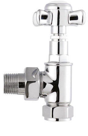 Nuie Crosshead Angled Radiator Valve Pack (Pairs) – Chrome