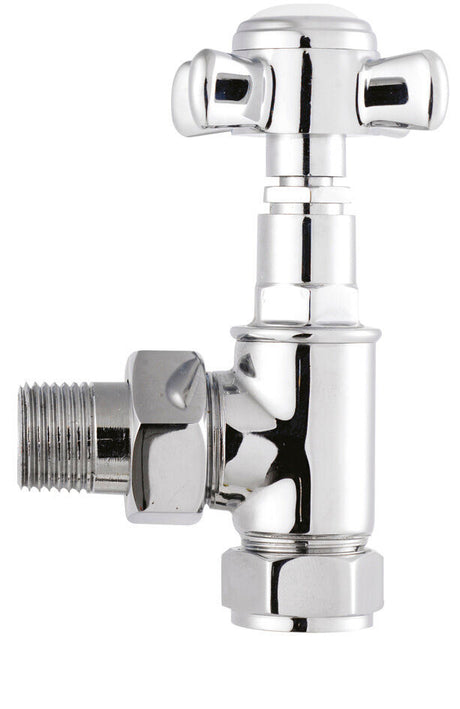 Nuie Crosshead Angled Radiator Valve Pack (Pairs) – Chrome