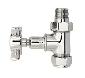 Nuie Crosshead Straight Radiator Valve Pack (Pairs) – Chrome