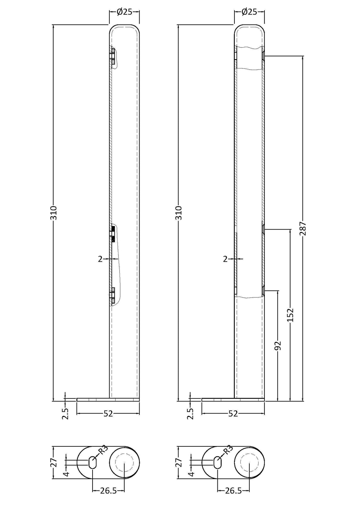 Nuie Floor Mounted Legs – Gloss White, photo 3