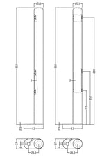 Nuie Floor Mounted Legs – Gloss White, photo 3