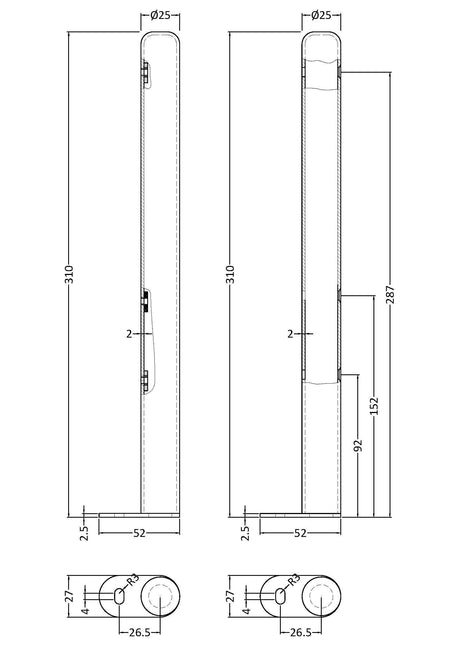 Nuie Floor Mounted Legs – Gloss White, photo 3