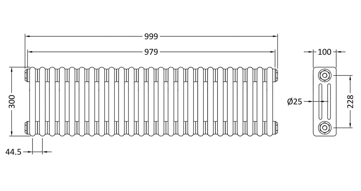 Nuie Colosseum Vertical Column Radiator, photo 5