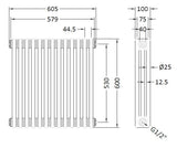 Nuie Colosseum Vertical Column Radiator, photo 3