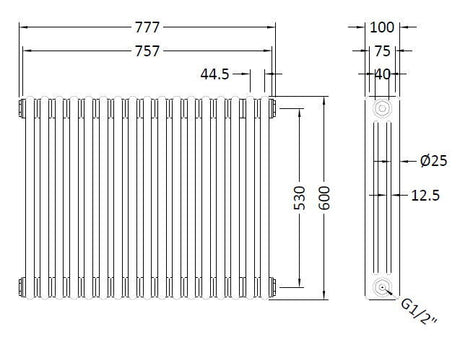 Nuie Colosseum Vertical Column Radiator, photo 4