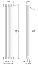 Nuie Colosseum Vertical Column Radiator, photo 7