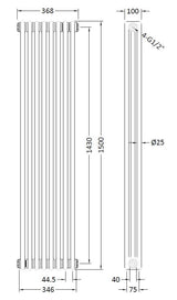Nuie Colosseum Vertical Column Radiator, photo 8