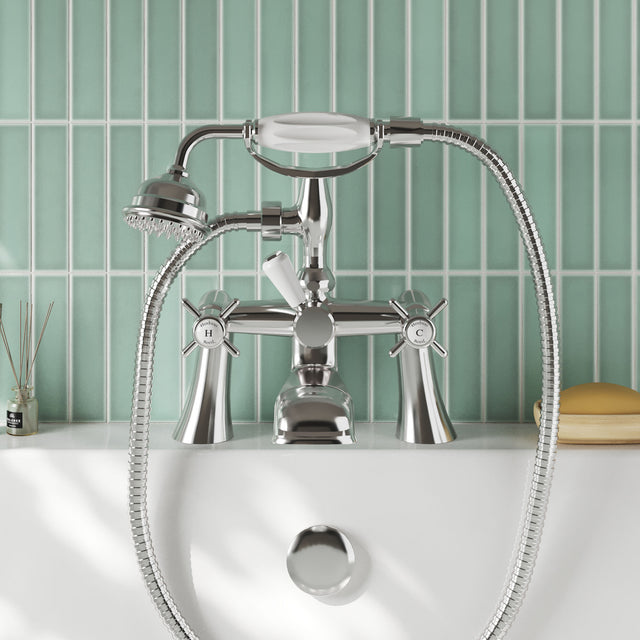 Nuie Beaumont 1/2" Bath Shower Mixer – Chrome or Brushed Brass