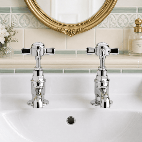 Nuie Beaumont Basin Taps – Chrome or Brushed Brass