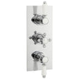 Nuie Victorian Triple Thermostatic Shower Valve – 280mm High – Chrome, photo 2