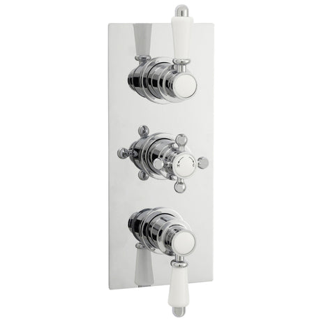 Nuie Victorian Triple Thermostatic Shower Valve – 280mm High – Chrome, photo 2