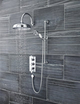 Nuie Victorian Triple Thermostatic Shower Valve – 280mm High – Chrome