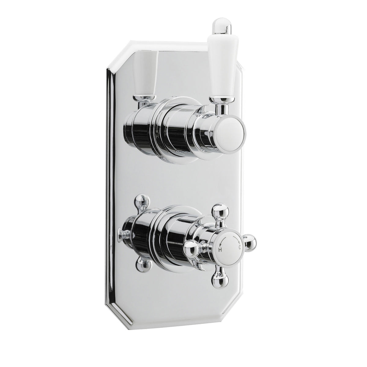 Nuie Ascott Twin Thermostatic Shower Valve – Chrome, photo 2