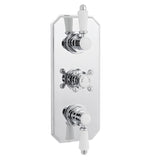 Nuie Victorian Triple Thermostatic Shower Valve – 280mm High – Chrome