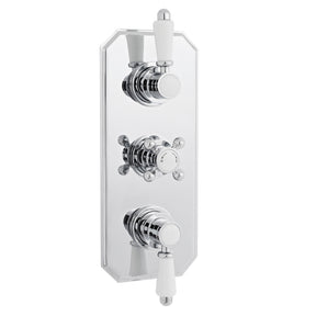 Nuie Victorian Triple Thermostatic Shower Valve – 280mm High – Chrome