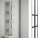 Kartell K-VIT New York chrome towel rail in a bathroom setting