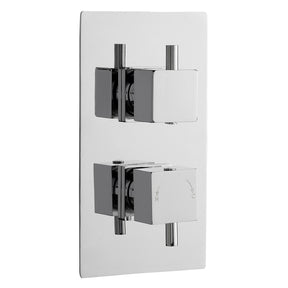 Nuie Square Twin Thermostatic Shower Valve – Chrome, photo 2